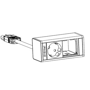 Digitel Desk Up Module – 2-voudig - 1x Stroom, 1x Leeg