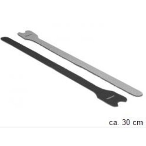 DeLock Klittenband binder 30 cm Zwart DeLock Klittenband binder 30 cm Zwart