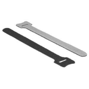 DeLock Klittenband binder 15cm Zwart