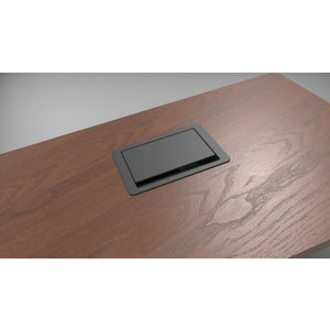 Digitel Flip Up - 5-Voudig, 2x stroom, 1x USB lader (2 ingangen) 2x leeg - Zwart