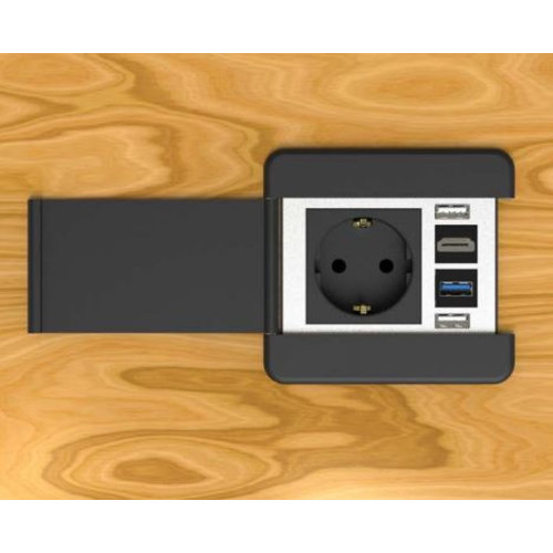 Digitel Source 80 Zwart met Cover - 1x 220V, USB oplader (2x)