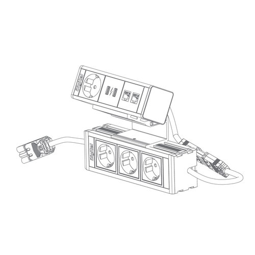Digitel Below the Desk unit – 3-voudig - 3 x Stroom