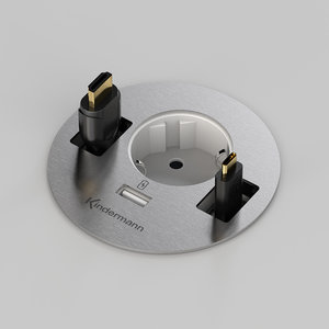 Kindermann Stroom, USB A oplader en 2x Kabeldoorlaat Kindermann Stroom, USB A oplader en 2x Kabeldoorlaat