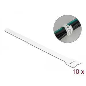 DeLock Klittenband kabelbinder wit (10 stuks) 20cm DeLock Klittenband kabelbinder wit (10 stuks) 20cm