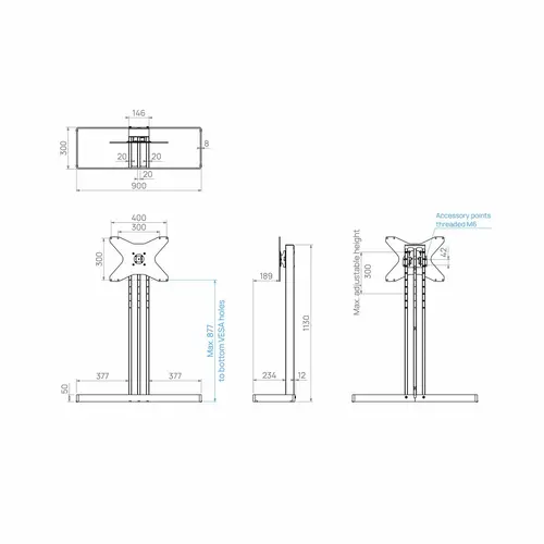 Cavus TV Standaard Edge VESA 400x300