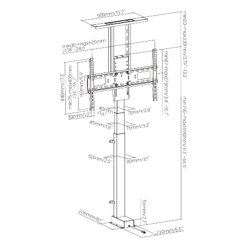 MyWall TV Lift Medium HP63-1