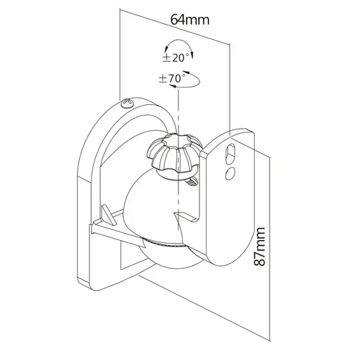 MyWall Speakerbeugel HB 6 WL