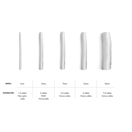 Multibrackets Universele Kabelsok Self Wrapping Zilvergrijs 19mm - 25 meter Multibrackets Universele Kabelsok Self Wrapping Zilvergrijs 19mm - 25 meter