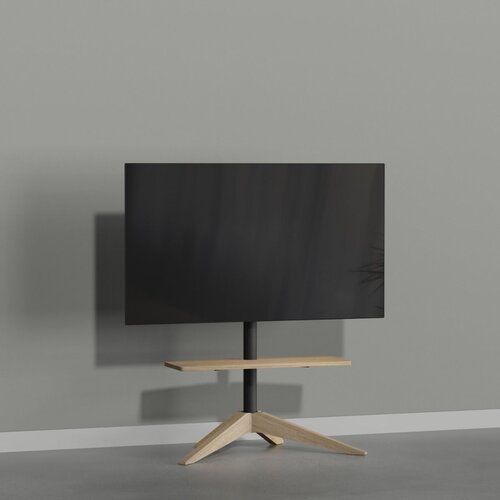 Cavus TV Standaard Cross 100 Hout/Zwart - VESA 100x200