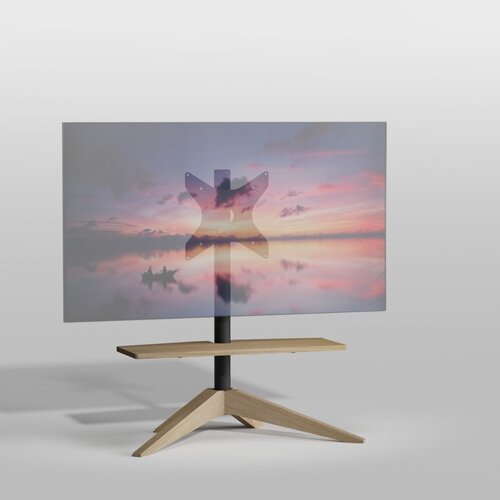 Cavus TV Standaard Cross 100 Hout/Zwart - VESA 300x300