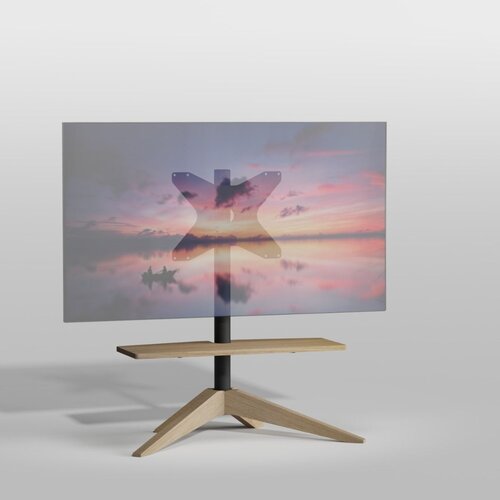 Cavus TV Standaard Cross 100 Hout/Zwart - VESA 400x300