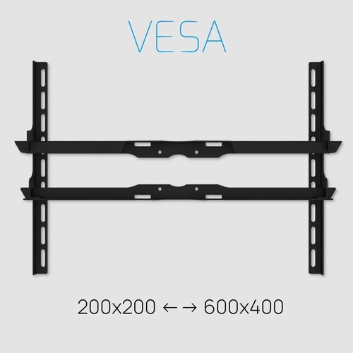 Cavus TV Standaard Cross 120 Hout/Zwart - VESA 600x400