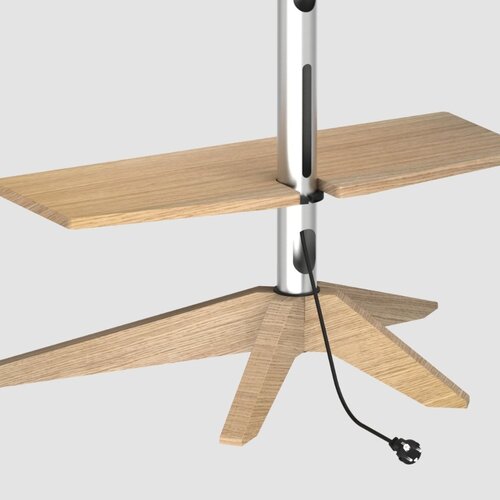 Cavus TV Standaard Cross 80 RVS/Zwart - VESA 300x300