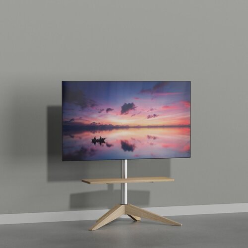 Cavus TV Standaard Cross 120 Hout/RVS - VESA 100x200