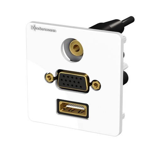 Kindermann Konnect Design Click - VGA, HDMI en 3.5mm stereo audio kabel + plug module