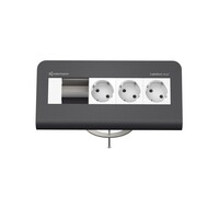 3x Stroom, 1x Leeg - Antraciet