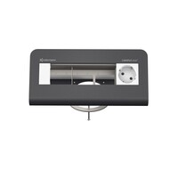 1x Stroom, 3x Leeg Antraciet