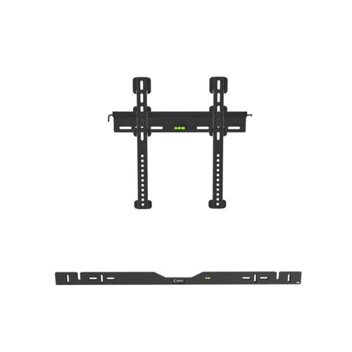 Cavus WMF044+CMSARCB Platte TV muurbeugel met Sonos ARC wandbeugel wit