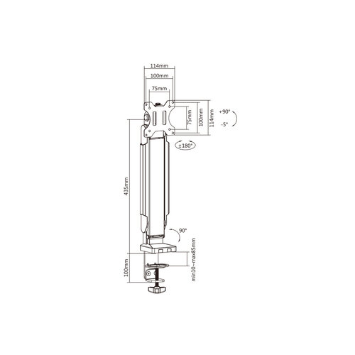 Multibrackets Monitorarm Slim Basic Single - Ruimtebesparend!