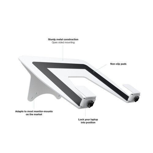 Multibrackets Laptophouder voor Monitorarm met gasveer Wit