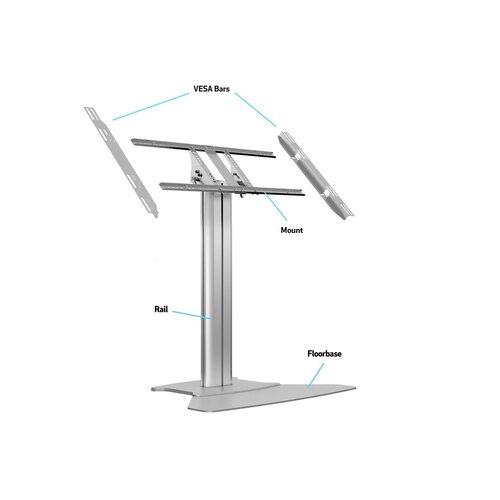 Multibrackets Public Display Stand 110 HD Floorbase Single Silver