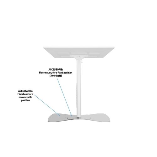 Multibrackets Public Display Stand 110 HD Floorbase Single Silver