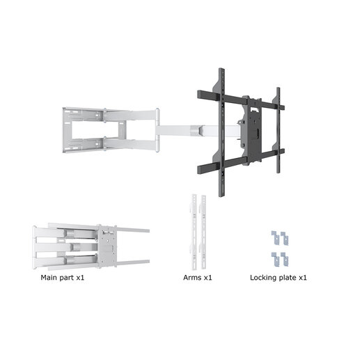 Multibrackets M Universal Long Reach Arm HD 1010mm Single White