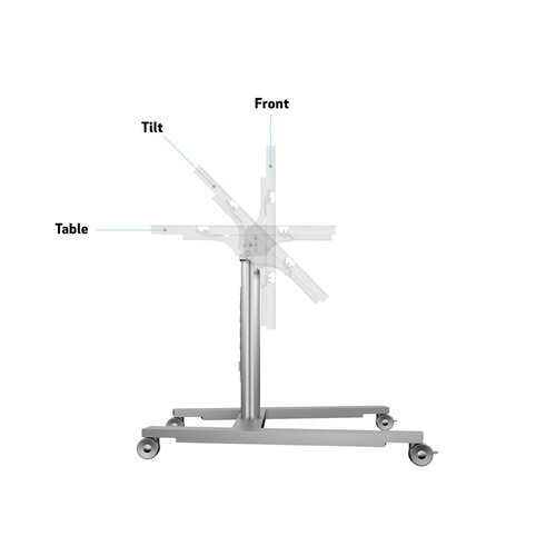 Multibrackets Public Display Stand 80 HD Wheelbase Single -  32-55'' [zilver]