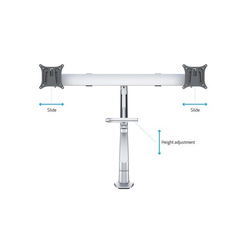 Multibrackets M VESA Gas Lift Arm with Duo Crossbar 2 Silver