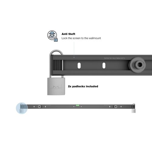 Multibrackets Muursteun Universal Public Large [zwart]