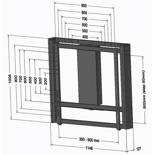 Multibrackets M Motorized Wallmount 80 kg Wit