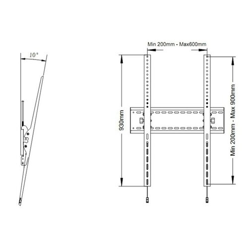 Multibrackets TV Beugel M Universal Tilt Wallmount SD MAX 1200x900