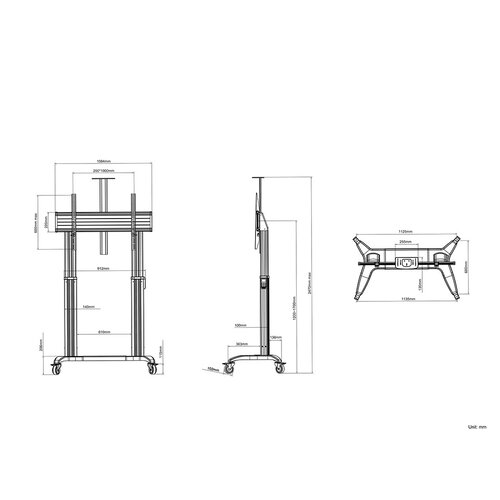 Multibrackets Electrische Public Vloerstandaard Dual Pillar 180 HD