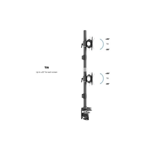 Multibrackets M VESA Desktopmount Dual Vertical Desk Clamp 24"-32"