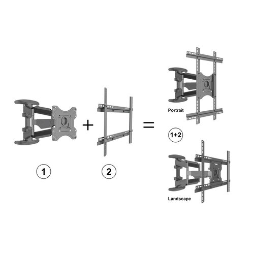 Multibrackets M VESA Flexarm Full Motion Dual Portrait 400x600