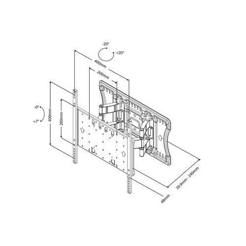Multibrackets VESA Super Slim Tilt & Rotate HD (portrait & landscape)