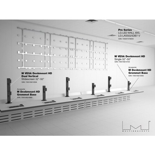 Multibrackets Monitorarm Single Verticaal Heavy Duty