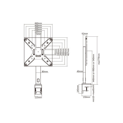 Multibrackets M Deskmount XL White