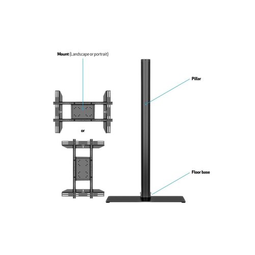 Multibrackets TV Standaard M Display 180 Single Black