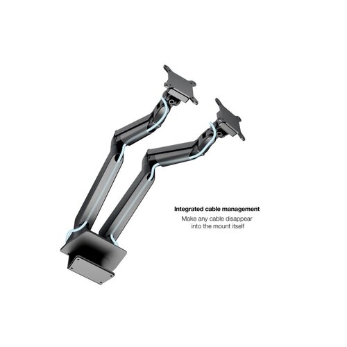 Multibrackets Monitorarm + Laptop arm Zwart