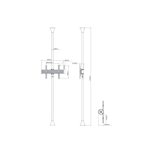 Multibrackets MultiBrackets Floor to Ceiling Mount Pro MBFC1U