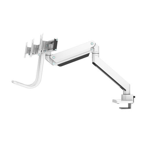 Neomounts Monitorarm voor 3 schermen NM-D775DX3WHITE - Monitorsteun voor 3 schermen (17-24 inch)-Wit