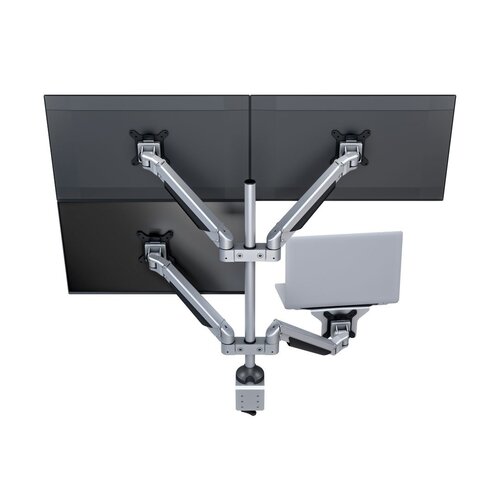 Multibrackets Monitorarm voor 4 schermen Zilvergrijs