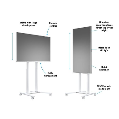 Multibrackets MultiBrackets elektrisch verrijdbare TV Vloerstandaard