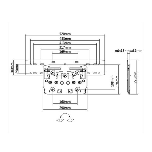 Multibrackets TV Beugel "No Gap" voor diverse Q-LED TV's