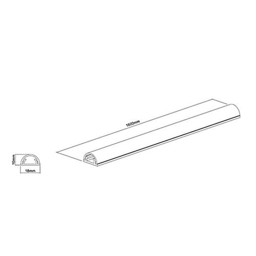 Multibrackets Kabelgoot M Universal Zwart-1.8 x 160 x 1.0 cm