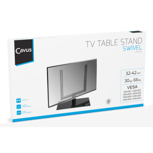 Cavus Draaibare TV tafelstandaard - 32 t/m 42 inch TV's