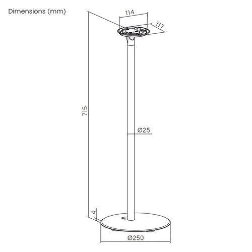 MyWall Sonos Era 100 Speakerstandaard Zwart