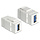 DeLock Keystone module USB 3.0 - USB A female - USB A female -Wit