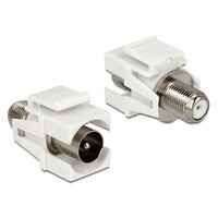 Keystone - Coax (IEC) male - F-connector female module